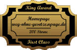 King Award Medaille First Class Weg ohne Gesetze