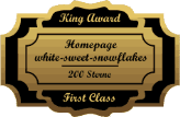 King Award Medaille First Class White Sweet Snowflakes