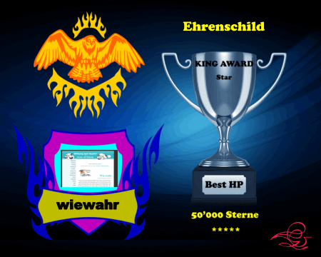 King Award Ehrenschild Wie Wahr
