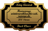 King Award Medaille First Class Winter-Weihnachtszeit